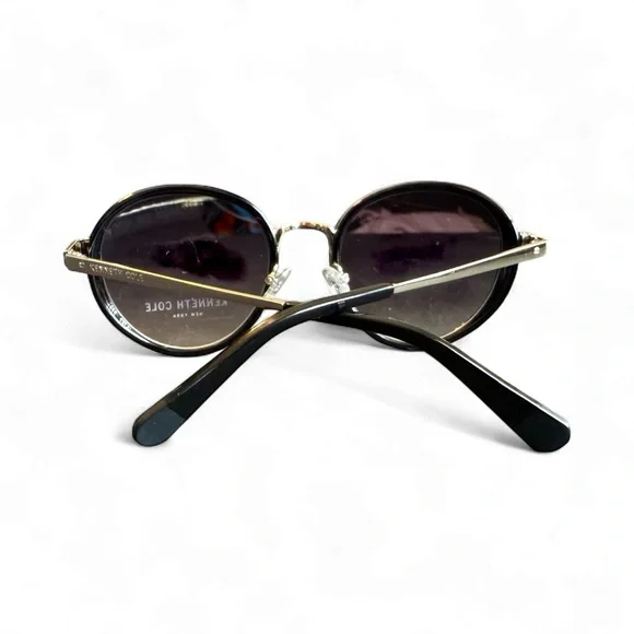 Kenneth Cole NWT Black Round Sunglasses display picture 2